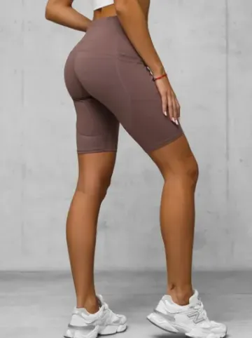 Legginsy krótkie damskie kolarki śliwkowe JS/XY24003S^Ozonee Fashion