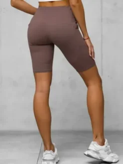 Legginsy krótkie damskie kolarki śliwkowe JS/XY24003S^Ozonee Fashion