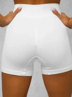 Legginsy krótkie damskie kolarki białe O/ZL-037^Ozonee Hot