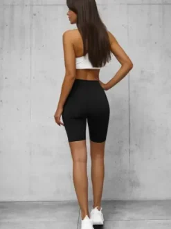 Legginsy krótkie damskie kolarki czarne O/K5-JZ^Ozonee Fashion