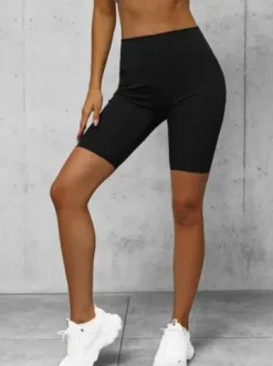 Legginsy krótkie damskie kolarki czarne O/K5-JZ^Ozonee Fashion