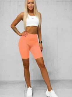 Legginsy krótkie damskie kolarki łososiowe O/K5-J^Ozonee Discount