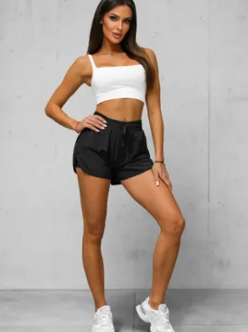 Spodenki damskie sportowe z legginsami czarne JS/XY24015S^Ozonee Clearance