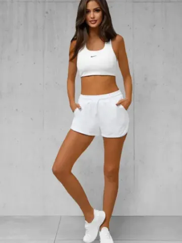Spodenki dresowe damskie białe JS/8K951/1^Ozonee Best