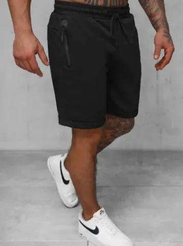Spodenki dresowe męskie czarne JS/17K532/3^Ozonee Fashion