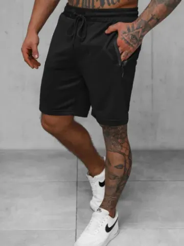 Spodenki dresowe męskie czarne JS/17K532/3^Ozonee Fashion