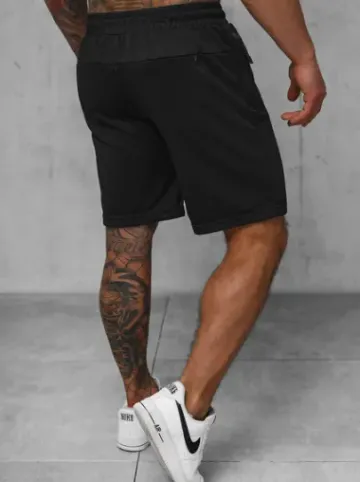 Spodenki dresowe męskie czarne JS/17K532/3^Ozonee Fashion