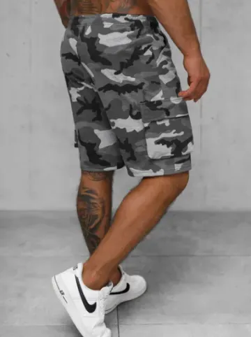 Spodenki dresowe męskie szare JS/8K282/2^Ozonee Fashion