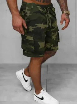 Spodenki dresowe męskie zielone JS/8K282/29^Ozonee Clearance