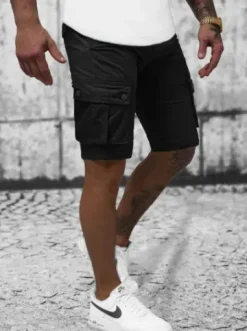 Spodenki męskie chino czarne T/BB70012/1Z^Ozonee Discount