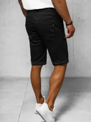 Spodenki męskie chino czarne NB/MP0266N^Ozonee Fashion