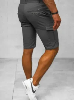 Spodenki męskie chino grafitowe NB/MP0188GS^Ozonee Fashion