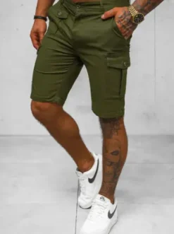 Spodenki męskie chino zielone NB/MP0188MV^Ozonee Fashion