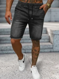 Spodenki męskie jeansowe czarne NB/MP0314N^Ozonee Hot