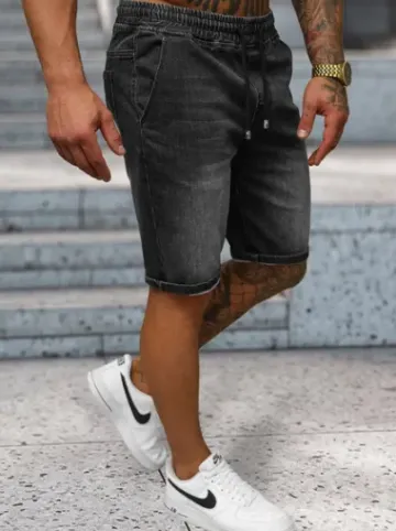 Spodenki męskie jeansowe czarne NB/MP0314N^Ozonee Hot