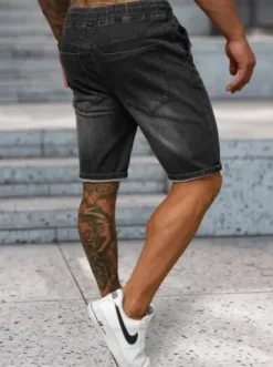 Spodenki męskie jeansowe czarne NB/MP0314N^Ozonee Hot