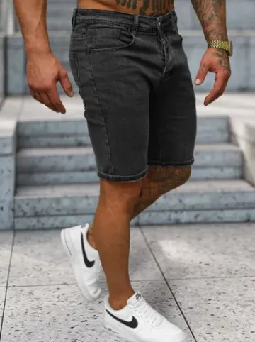 Spodenki męskie jeansowe czarne NB/MP0315N^Ozonee Best