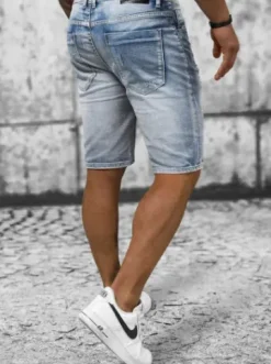 Spodenki męskie jeansowe jasno-niebieskie NB/MP0263BC^Ozonee Clearance