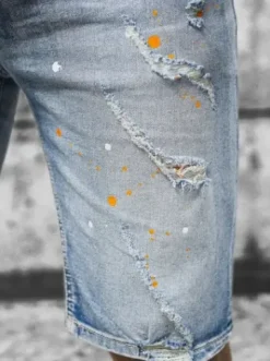 Spodenki męskie jeansowe jasno-niebieskie NB/MP0263BC^Ozonee Clearance