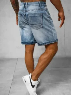 Spodenki męskie jeansowe niebieskie O/JD/2443K^Ozonee Outlet