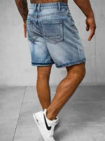 Spodenki męskie jeansowe niebieskie O/JD/2443K^Ozonee Outlet
