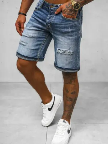 Spodenki męskie jeansowe niebieskie O/JD-2417K^Ozonee New