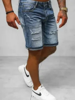 Spodenki męskie jeansowe niebieskie O/JD-2417K^Ozonee New