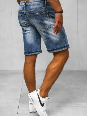 Spodenki męskie jeansowe niebieskie O/JD-2417K^Ozonee New