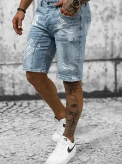 Spodenki męskie jeansowe niebieskie NB/MP0259BC^Ozonee Online