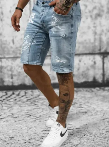 Spodenki męskie jeansowe niebieskie NB/MP0259BC^Ozonee Online