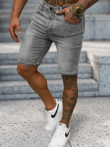 Spodenki męskie jeansowe szare NB/MP0315GC^Ozonee Best