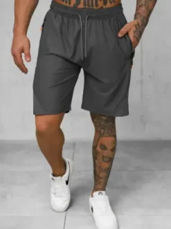 Spodenki sportowe męskie grafitowe JS/12K1800/5^Ozonee Fashion