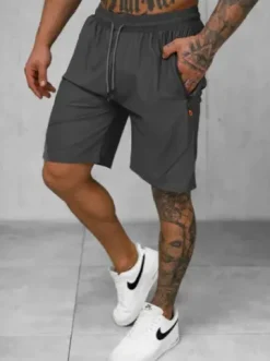 Spodenki sportowe męskie grafitowe JS/12K1800/5^Ozonee Fashion
