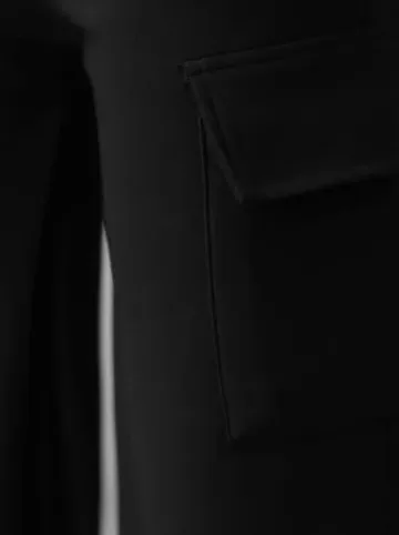 Spodnie damskie z szeroką nogawką czarne JS/92K515/3^Ozonee Fashion