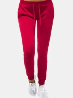 Spodnie dresowe damskie bordowe JS/CK01^Ozonee Fashion
