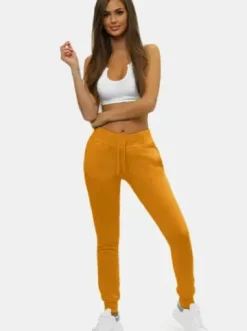 Spodnie dresowe damskie camelowe JS/CK01Z^Ozonee Hot