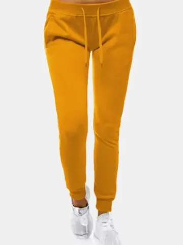 Spodnie dresowe damskie camelowe JS/CK01^Ozonee Online