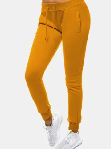 Spodnie dresowe damskie camelowe JS/CK01^Ozonee Online