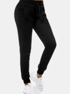 Spodnie dresowe damskie czarne JS/CK01^Ozonee New