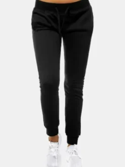 Spodnie dresowe damskie czarne JS/CK01^Ozonee New