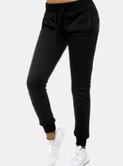 Spodnie dresowe damskie czarne JS/CK01^Ozonee New