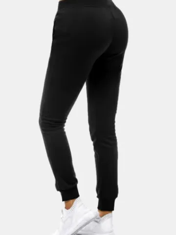 Spodnie dresowe damskie czarne JS/CK01^Ozonee New