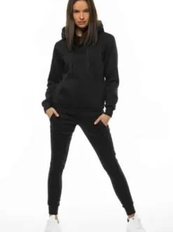 Spodnie dresowe damskie czarne JS/CK01^Ozonee New