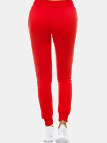 Spodnie dresowe damskie czerwone JS/CK01^Ozonee New