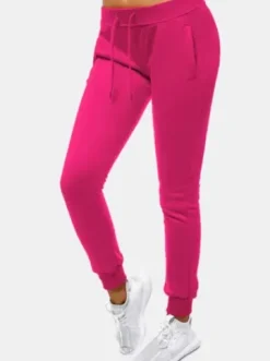 Spodnie dresowe damskie różowe JS/CK01^Ozonee Fashion