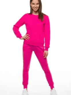 Spodnie dresowe damskie różowe JS/CK01^Ozonee Fashion
