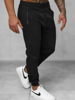 Spodnie dresowe męskie czarne JS/15K1818/3^Ozonee Fashion