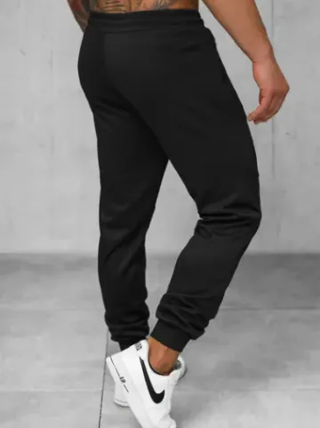 Spodnie dresowe męskie czarne JS/15K1818/3^Ozonee Fashion