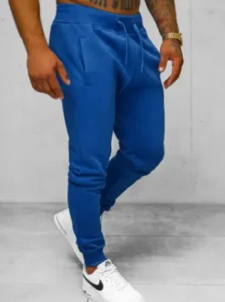 Spodnie dresowe męskie kobaltowe JS/XW01Z^Ozonee Fashion