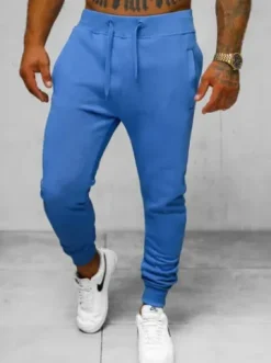 Spodnie dresowe męskie niebieskie JS/XW01Z^Ozonee Discount